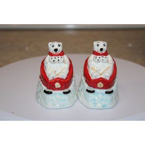 Salt & Pepper Shakers - CocaCola Sledding Bears